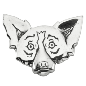 Pin: Large Head, Sterling Silver