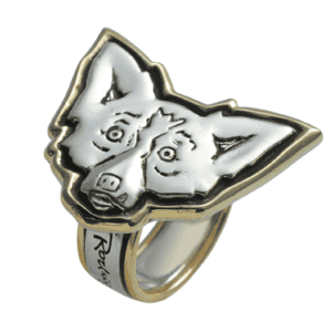 Ring: Sterling Silver, Gold Aura