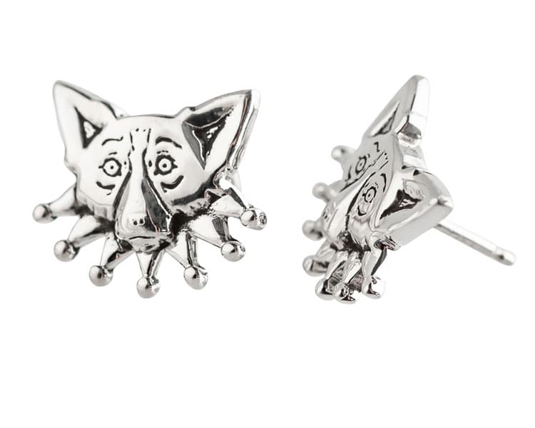 Earrings: Mardi Gras Blue Dog