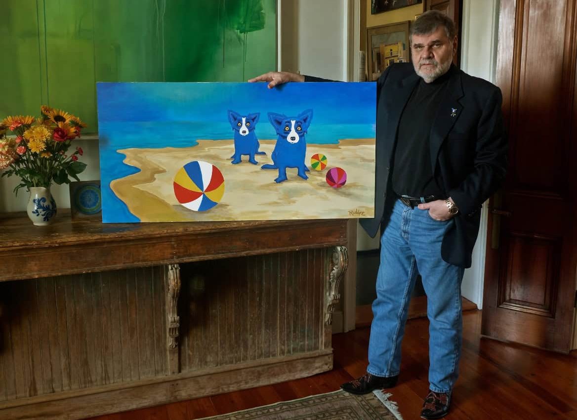 George Rodrigue Blue Dog GR with Beach Ball Bingo